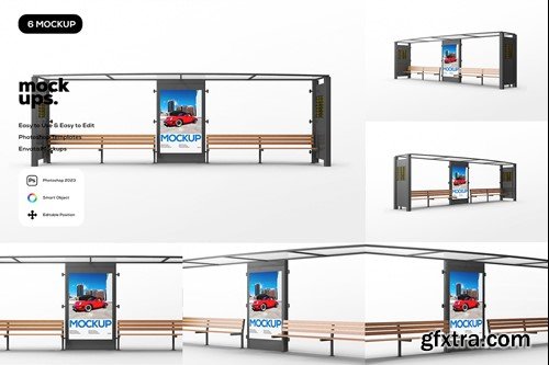 Bus Stop Poster Mockup ERGD6VB