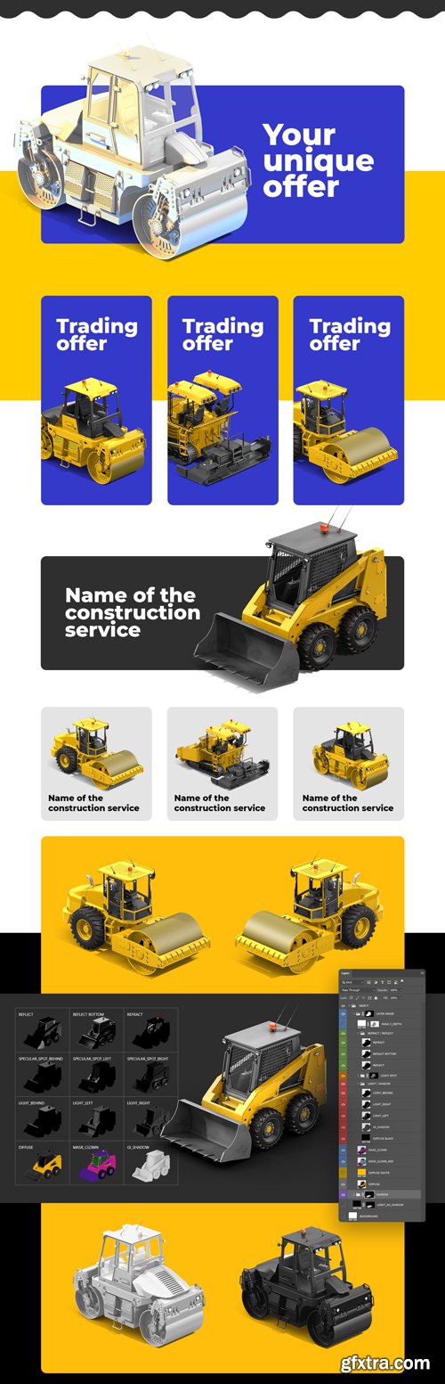 PSD Heavy Machines Mockup 360 PRO #05 - 68168