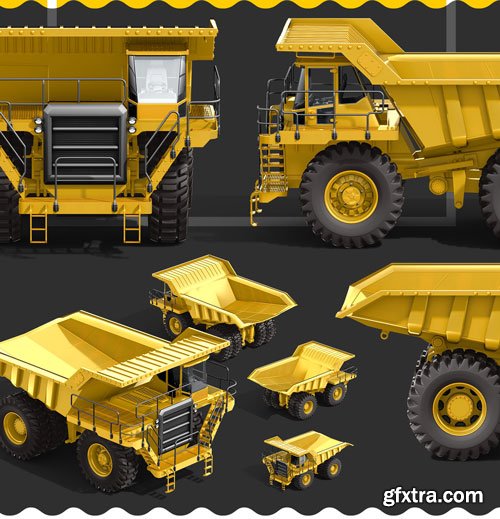 PSD Mockup 3D model Heavy Machines - Off-Highway Truck #14 - 74183