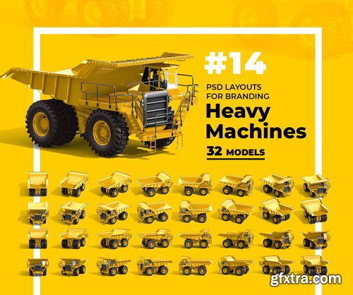 PSD Mockup 3D model Heavy Machines - Off-Highway Truck #14 - 74183