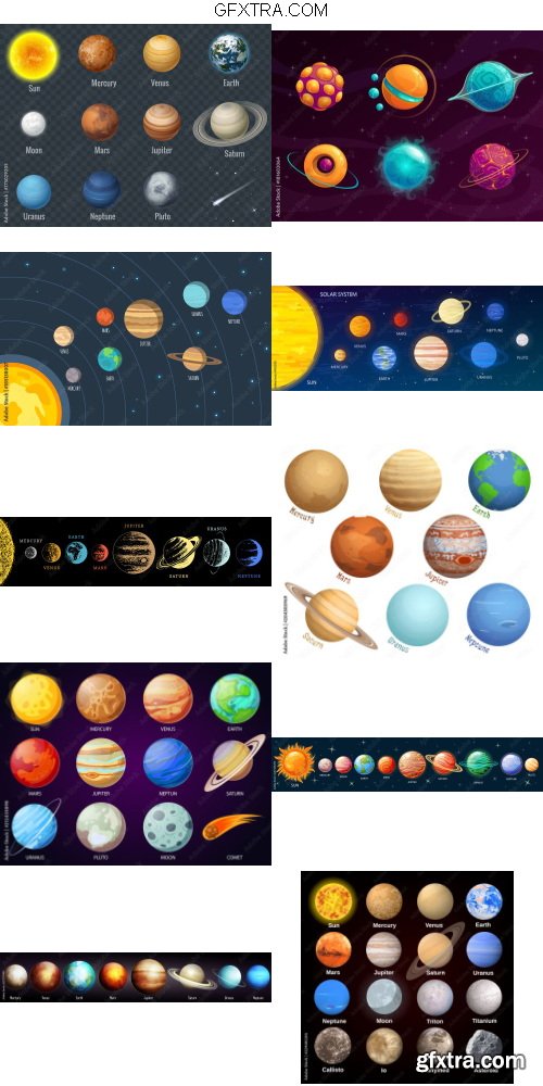 Planets Pack 50xJPG