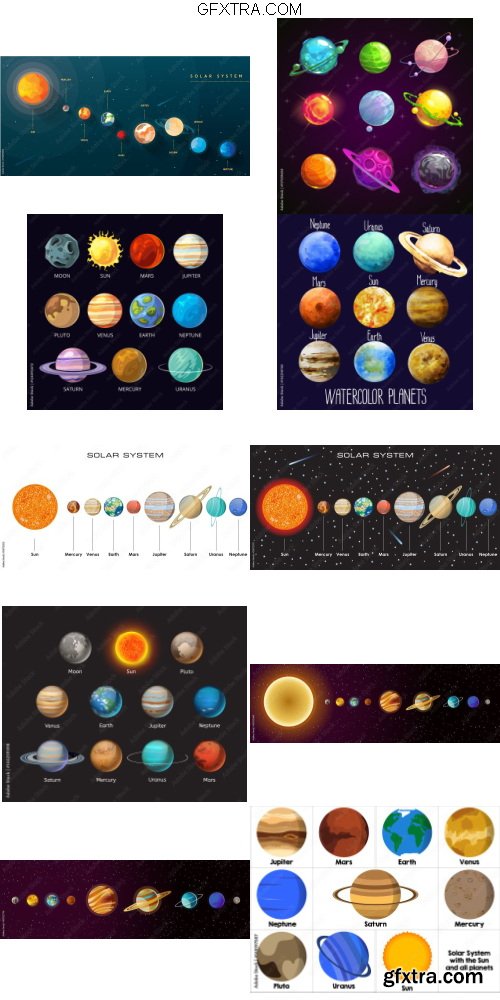 Planets Pack 50xJPG