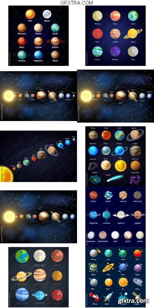 Planets Pack 50xJPG