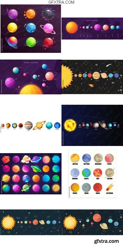 Planets Pack 50xJPG