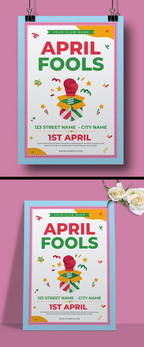 April Fools Flyer Design Layout 579989339