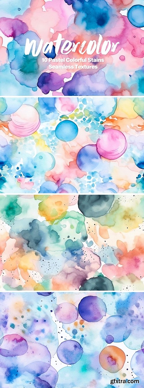 Watercolor Stains Seamless Texture Backgrounds 48CCADK