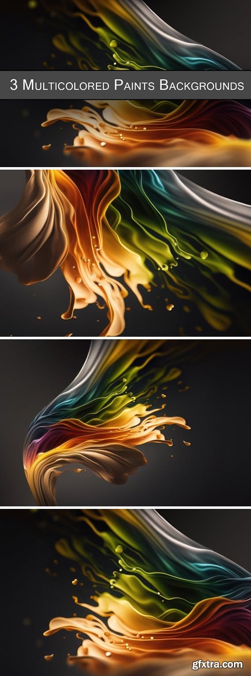 Splash of Bright Multicolored Paints EYCASBJ