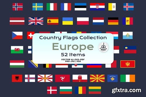 Country Flags Collection. Europe Flags Icons Y6B29J9