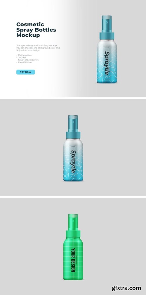 Spray Bottles Mockup 7RDK6MW