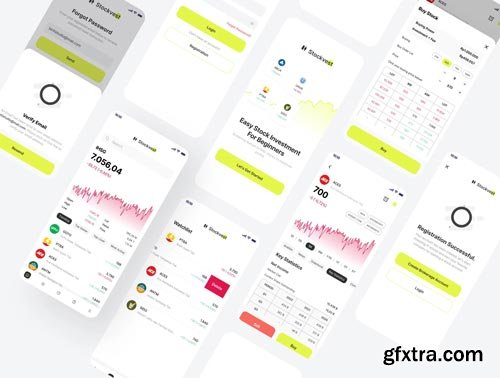 Stockvest  Stock App Mobile UI Kit