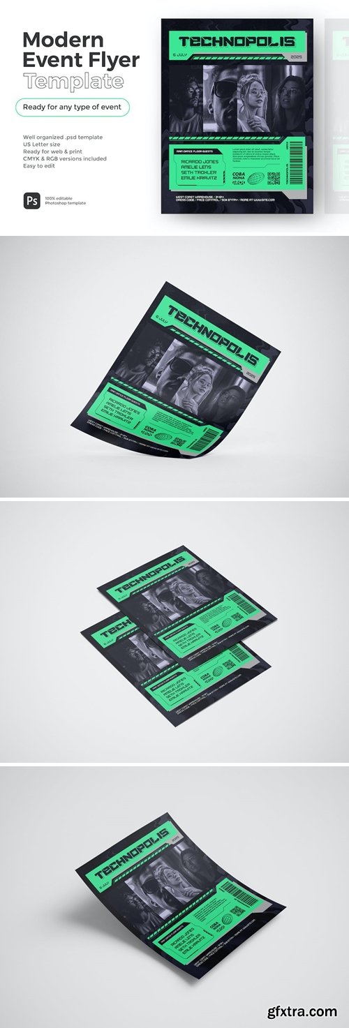 Music Event Flyer / Poster Template WR2FSGW