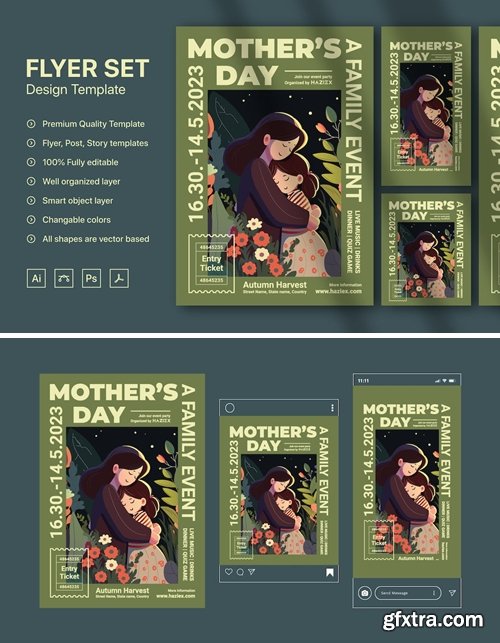 Mother's Day Flyer Set BLVBCKE