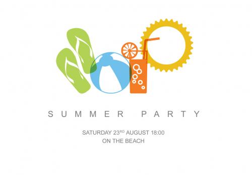 Minimalist Summer Party Flyer Layout 169130373