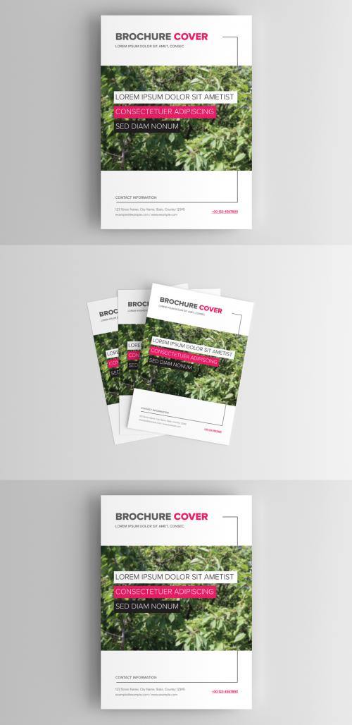 Brochure Cover Layout with Photo of a Green Plant 277725556