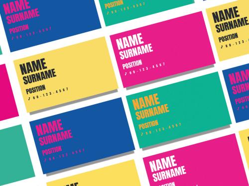 Bright Typographic Business Card Layouts 256683033