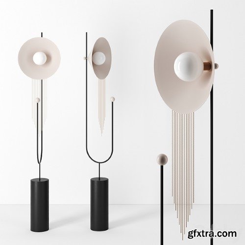 Floor Lamp With Hair by Adir Yakobi