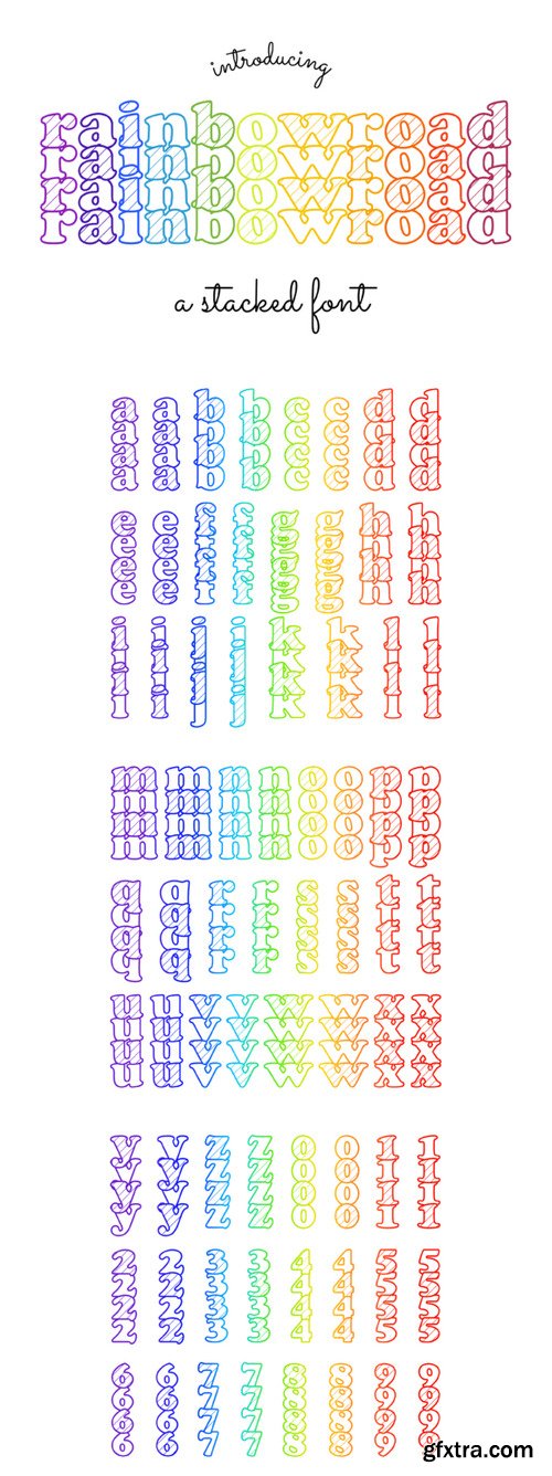 Rainbow Road Font