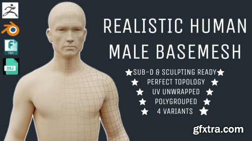 ArtStation – Realistic Human Male Basemesh Asset