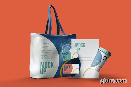 Tote Bag, business card and paper cup EF46J8Z