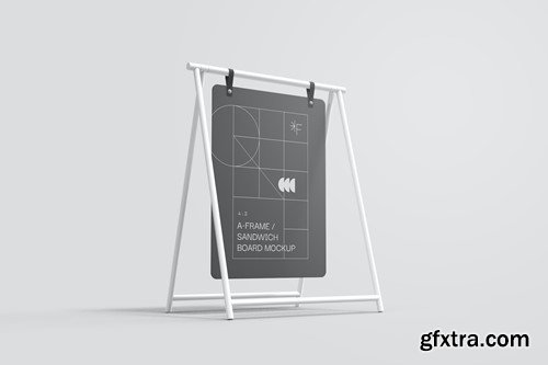 A-Frame Sandwich Board Mockup NXL5Z63