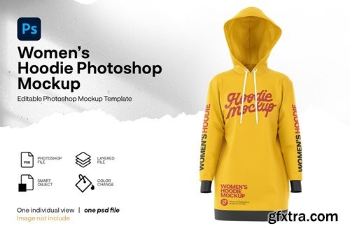 Women's hoodie mockup front view ZUPPAW2