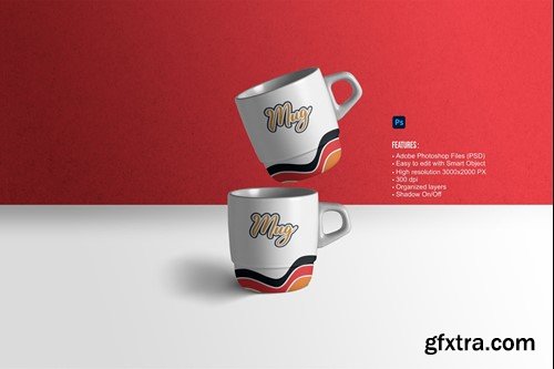 Two Mug Mockup Template XGR74XD