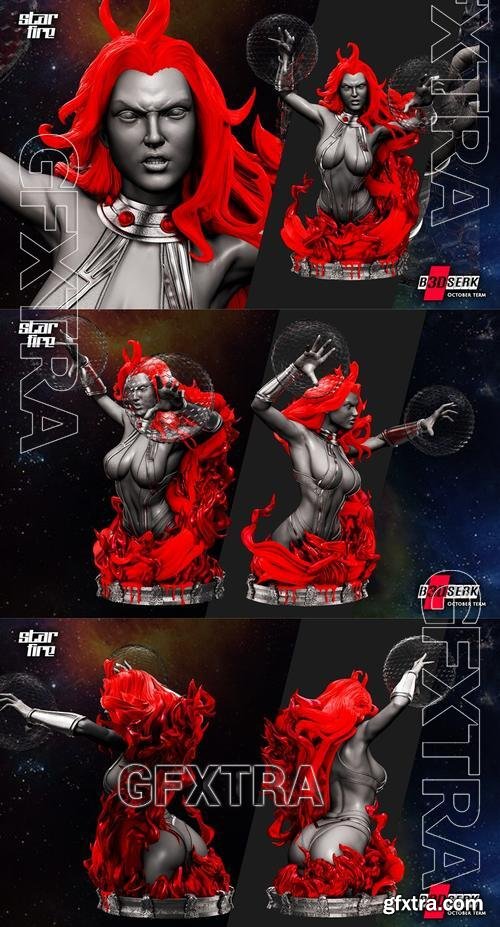 B3DSERK - Star Fire Bust &ndash; 3D Print Model