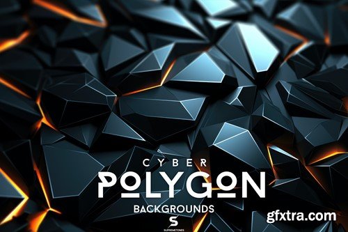 Cyber Polygon Backgrounds - Textures D94UYEG