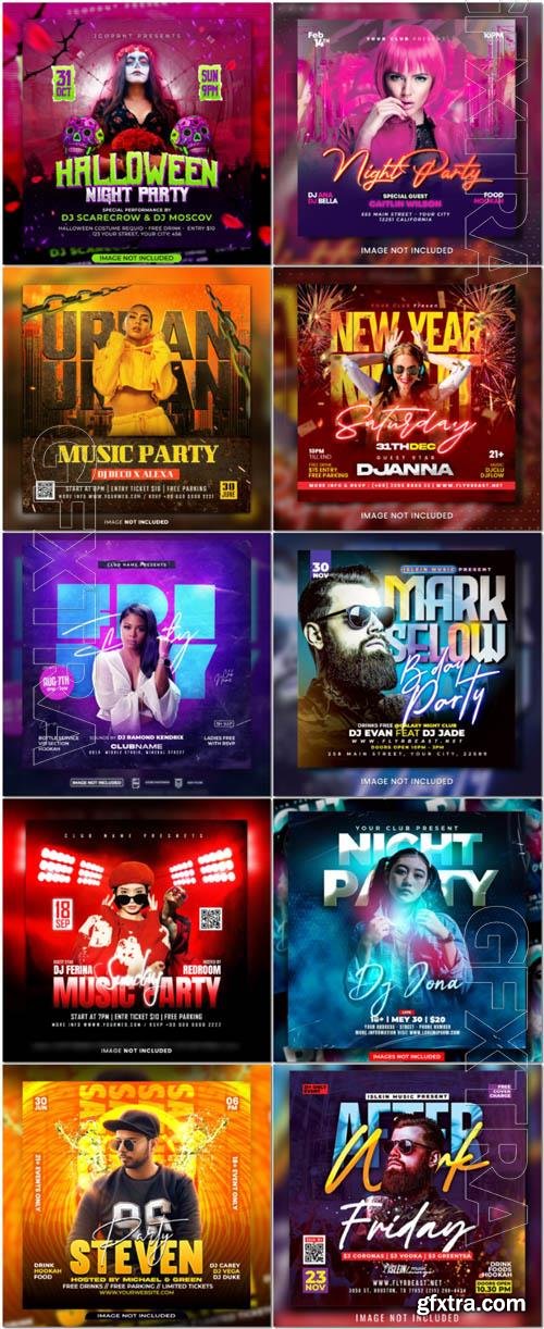 Flyer social media post, psd banner set vol 363