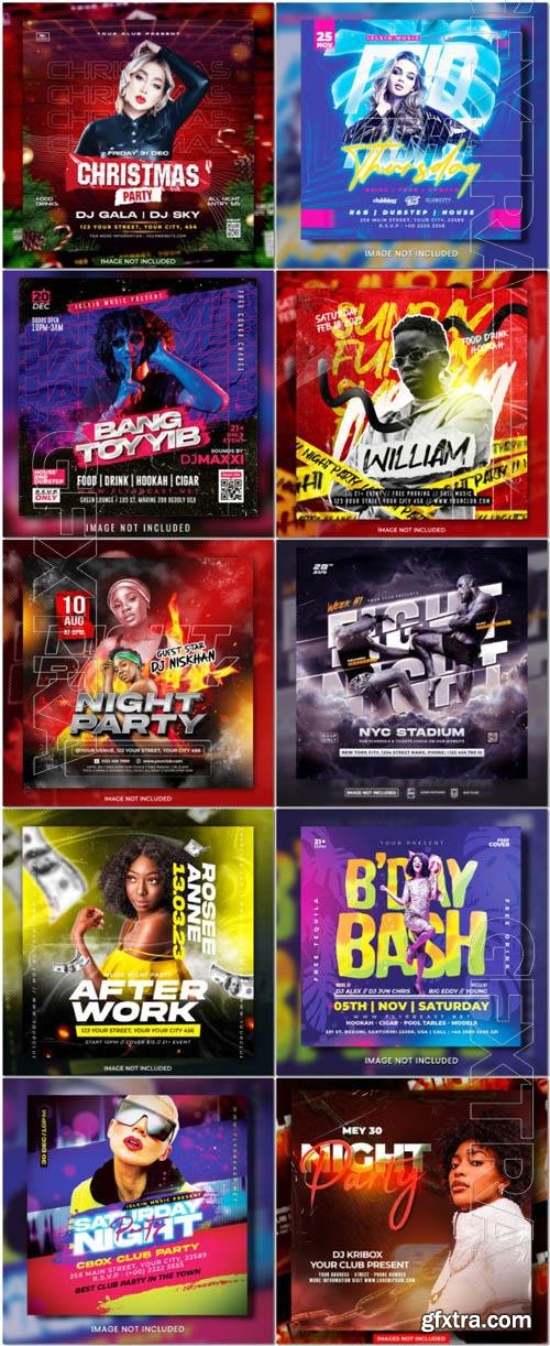 Flyer social media post, psd banner set vol 352