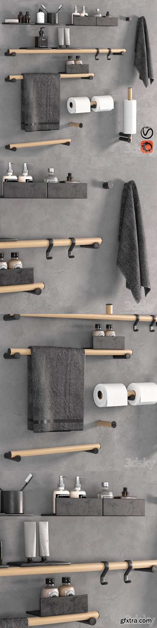 Dot Line Bathroom Accessories by Agape