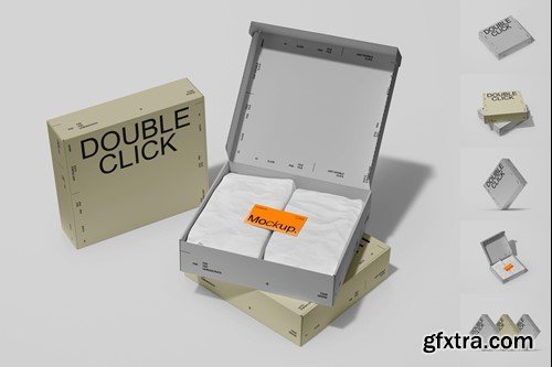 Paper Box Mockup Set E6DYPRH