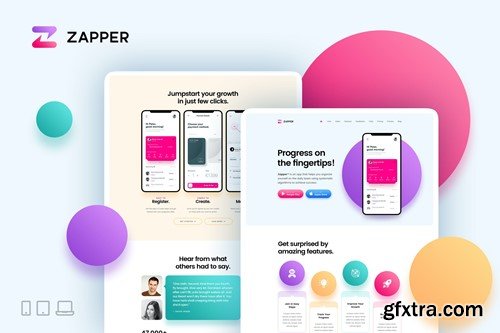 Zapper – App Landing Page HTML Template