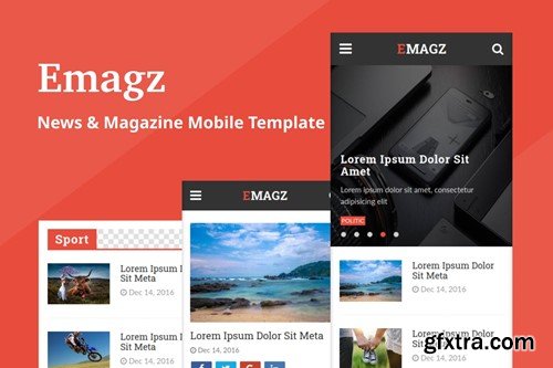 Emagz - News & Magazine Mobile Template