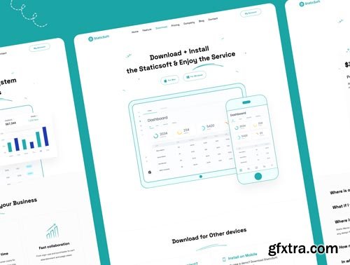 StaticSoft  Saas Platform Website Template Ui8.net