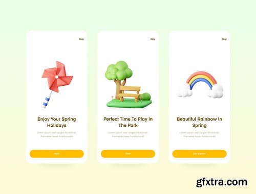 Spring 3D Illustration Ui8.net