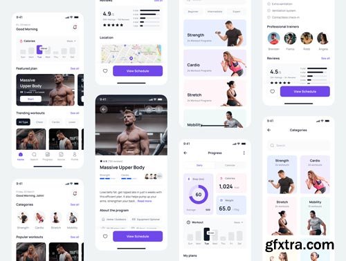 Sporter - Fitness & Workout App UI Kit Ui8.net