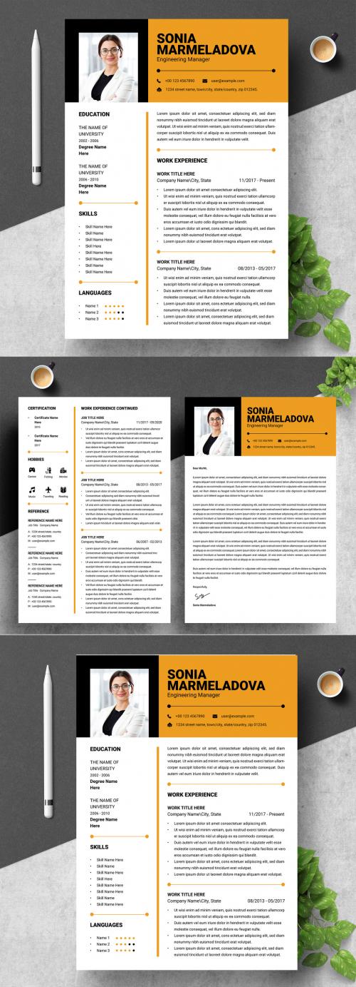 Modern Business Resume Design Layout 573787245