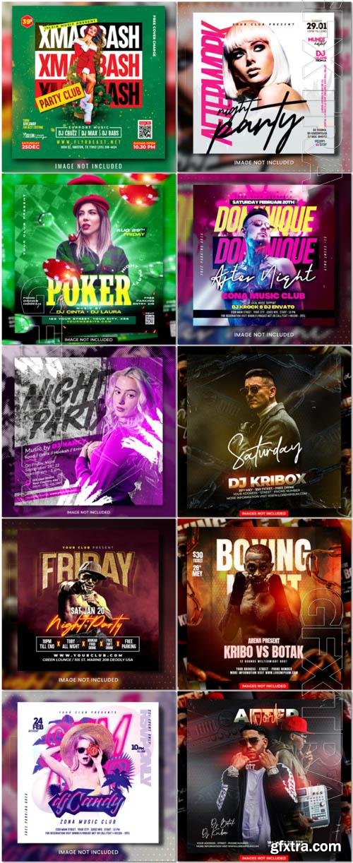 Flyer social media post, psd banner set vol 375