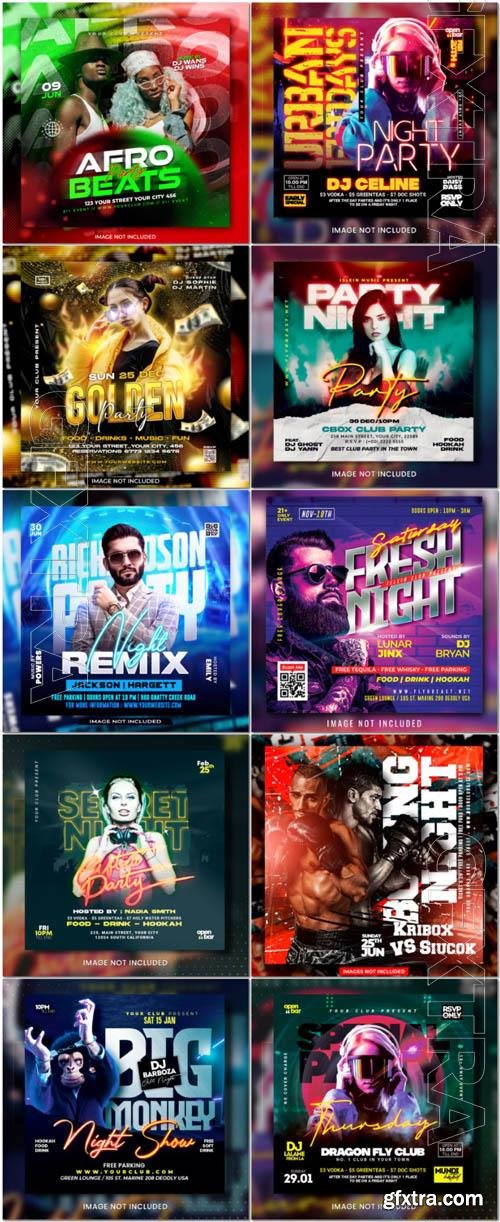 Flyer social media post, psd banner set vol 372