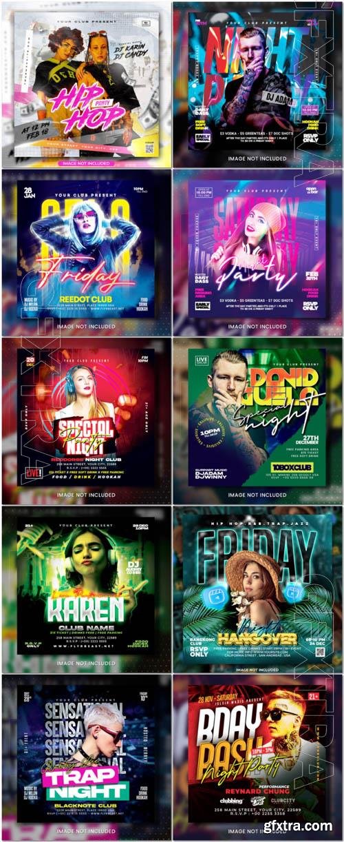 Flyer social media post, psd banner set vol 368