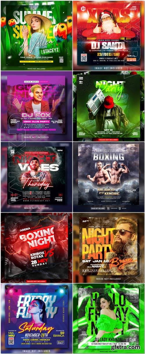 Flyer social media post, psd banner set vol 367