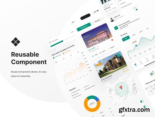 Real Estate Mobile App UI Kit Figma Ui8.net