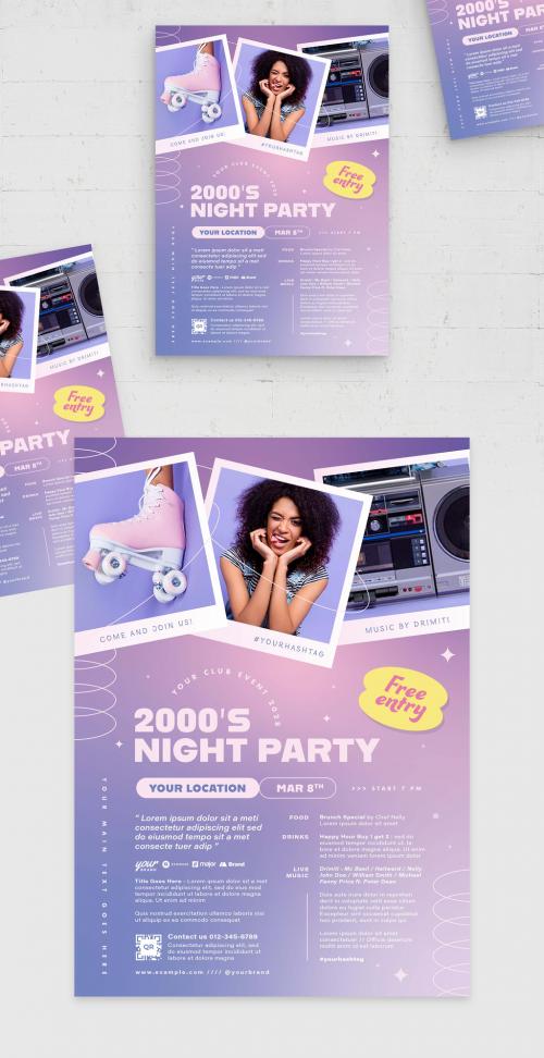 2000's Night Party Flyer Template 571940416