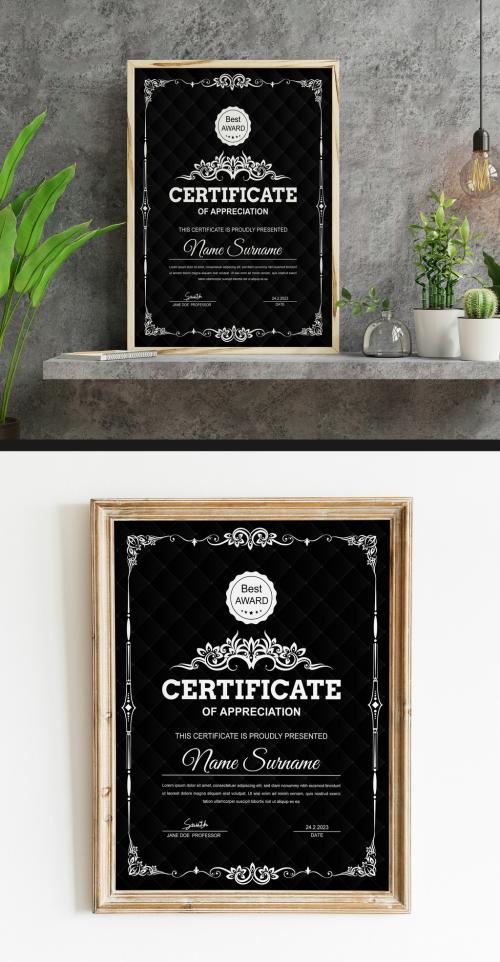 Vintage Certificate Design Template 566479548