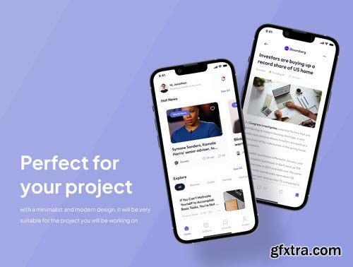 Paragraf - News Portal App Ui Kits