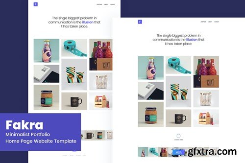 Fakra - Minimalist Portfolio Home Page Design VM5J622