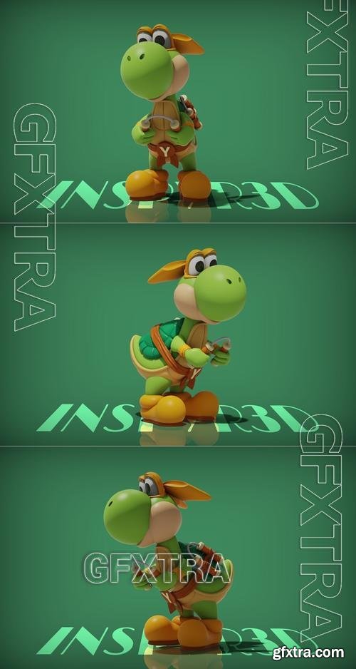 Yoshi X Michelangelo &ndash; 3D Print Model