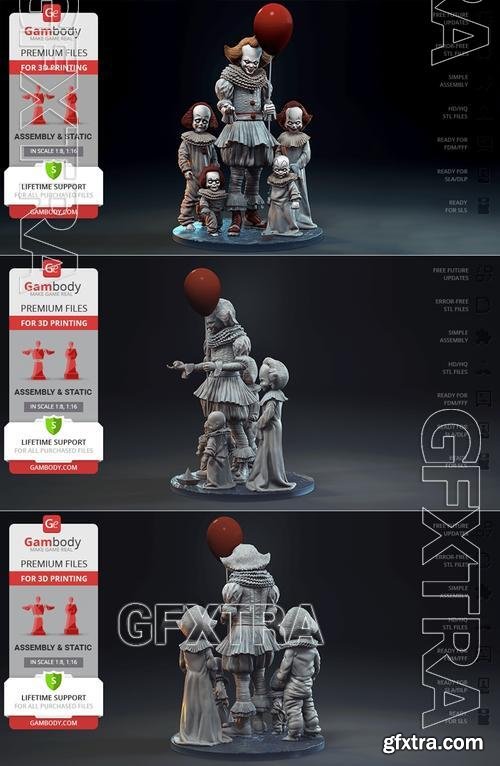 Gambody - Pennywise Diorama &ndash; 3D Print Model