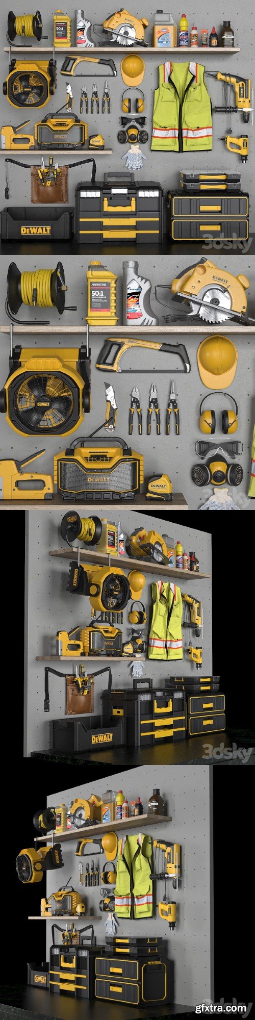 garage tools set 4